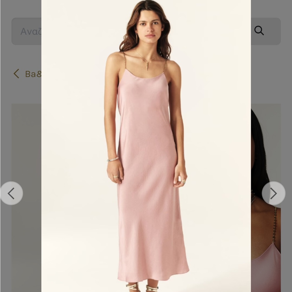 ba&sh Elegant “Cleo”Pink Slip Dress size 1 (equivalent to a small) NWT